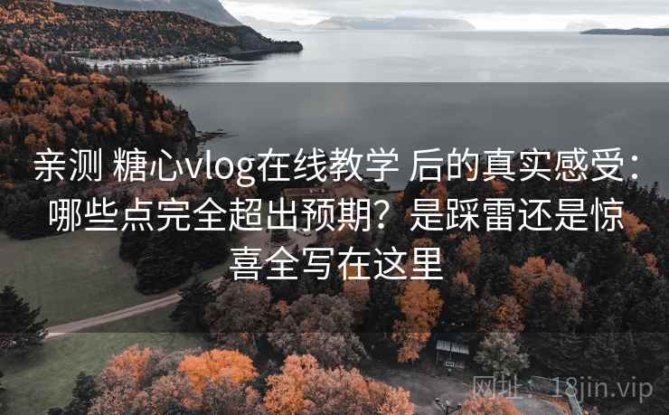 亲测 糖心vlog在线教学 后的真实感受：哪些点完全超出预期？是踩雷还是惊喜全写在这里