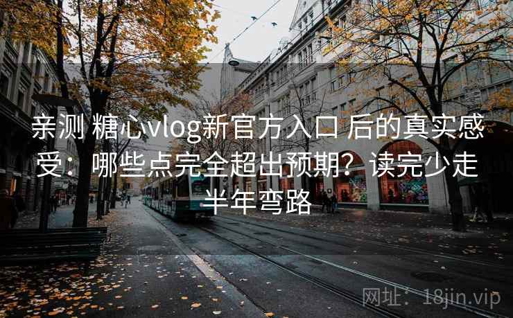 亲测 糖心vlog新官方入口 后的真实感受：哪些点完全超出预期？读完少走半年弯路