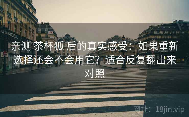 亲测 茶杯狐 后的真实感受：如果重新选择还会不会用它？适合反复翻出来对照